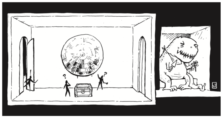 The Dinner Gong, art by Steve Crompton